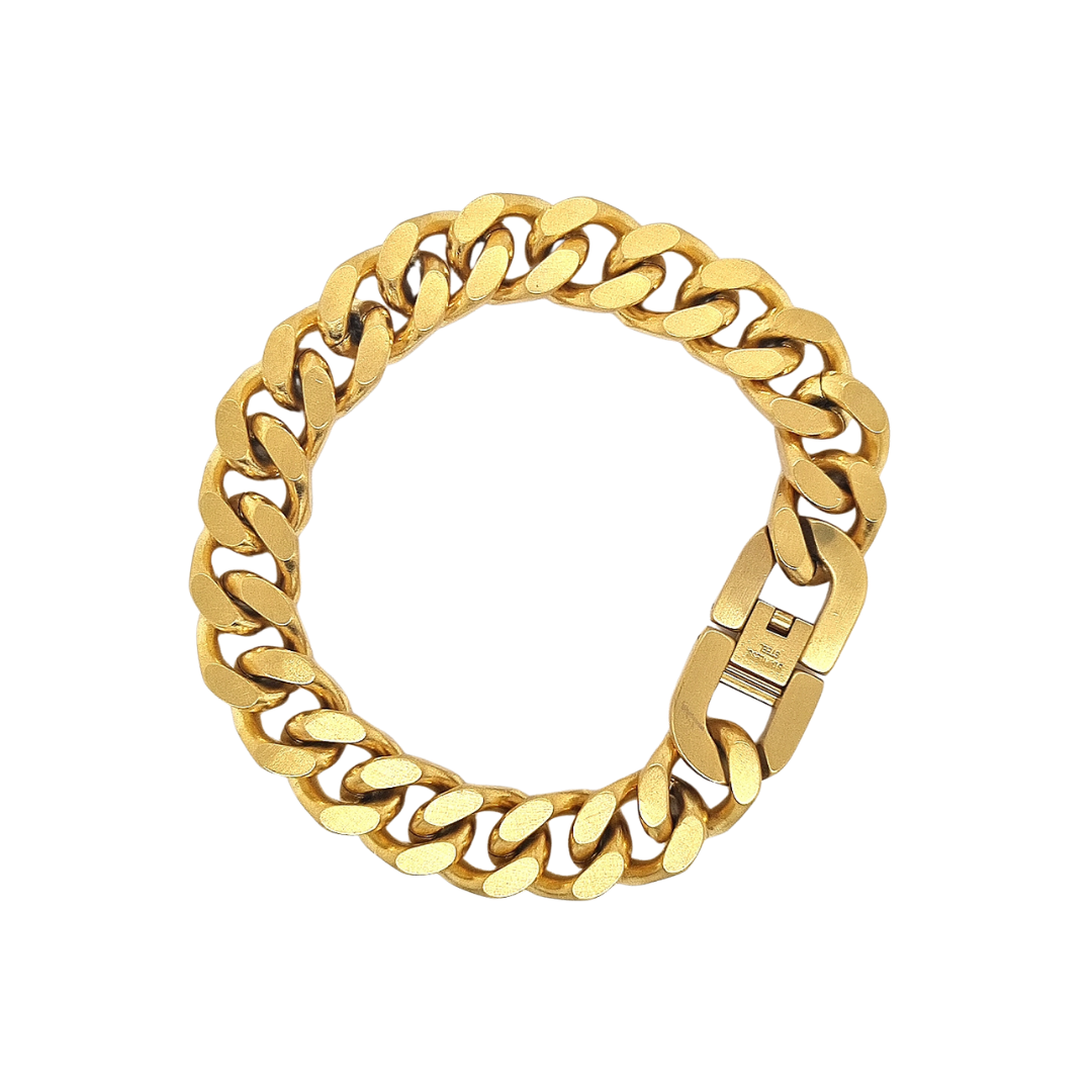 Revolution Revolution 22cm Curb Link Steel Yellow Gold Plated