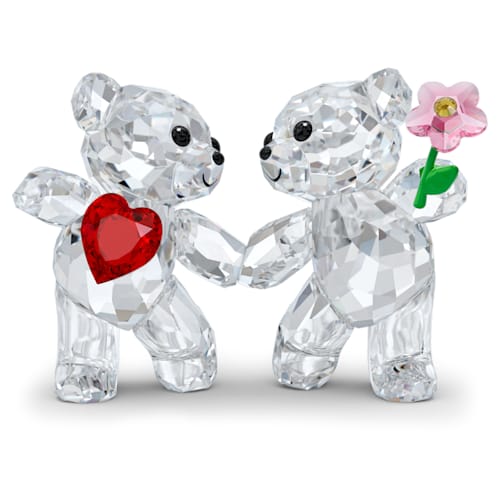 置物 SWAROVSKI Crystal Bear Heart Balloons Swarovski Kris Bear Heart Balloons 5185778 Mint. | eBay