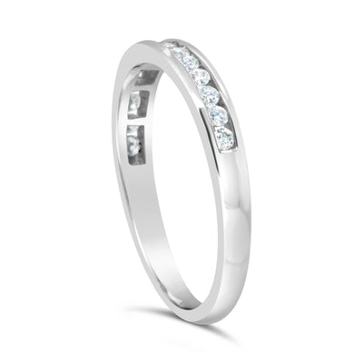 18ct White Gold Diamond Channel Set Ring