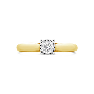 14ct Yellow Gold Diamond Ring TDW 0.50ct