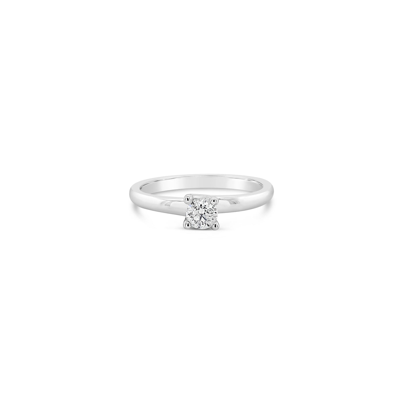 14ct White Gold Diamond Solitaire Ring