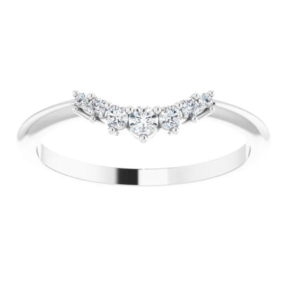 Vida Graduated Curved Lab Created Diamond Band