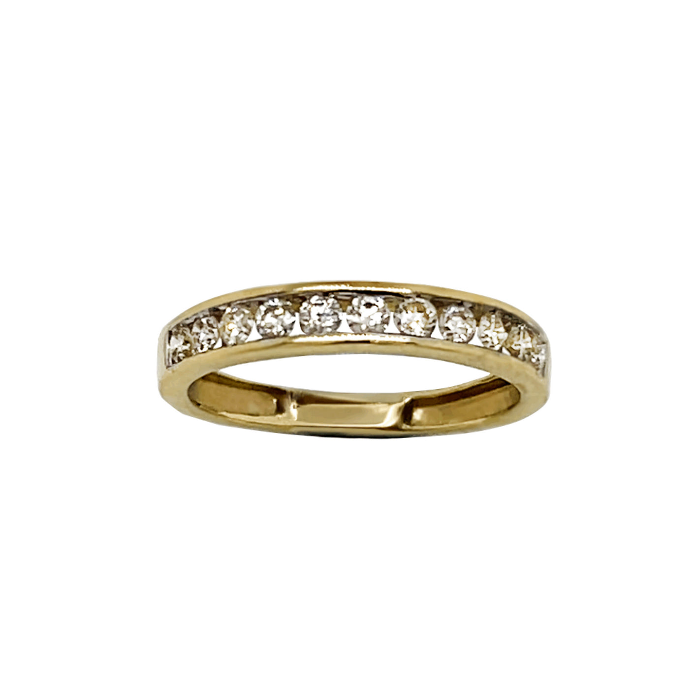 10k Diamond Channel Set Ring