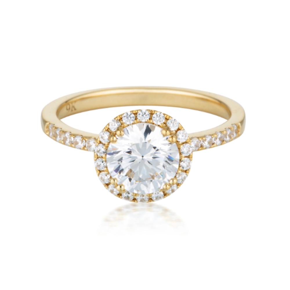 Amavi 9k Gold Moissanite Ring