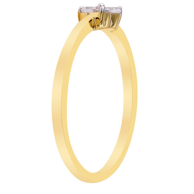 9k Yellow Gold Diamond Trio Ring