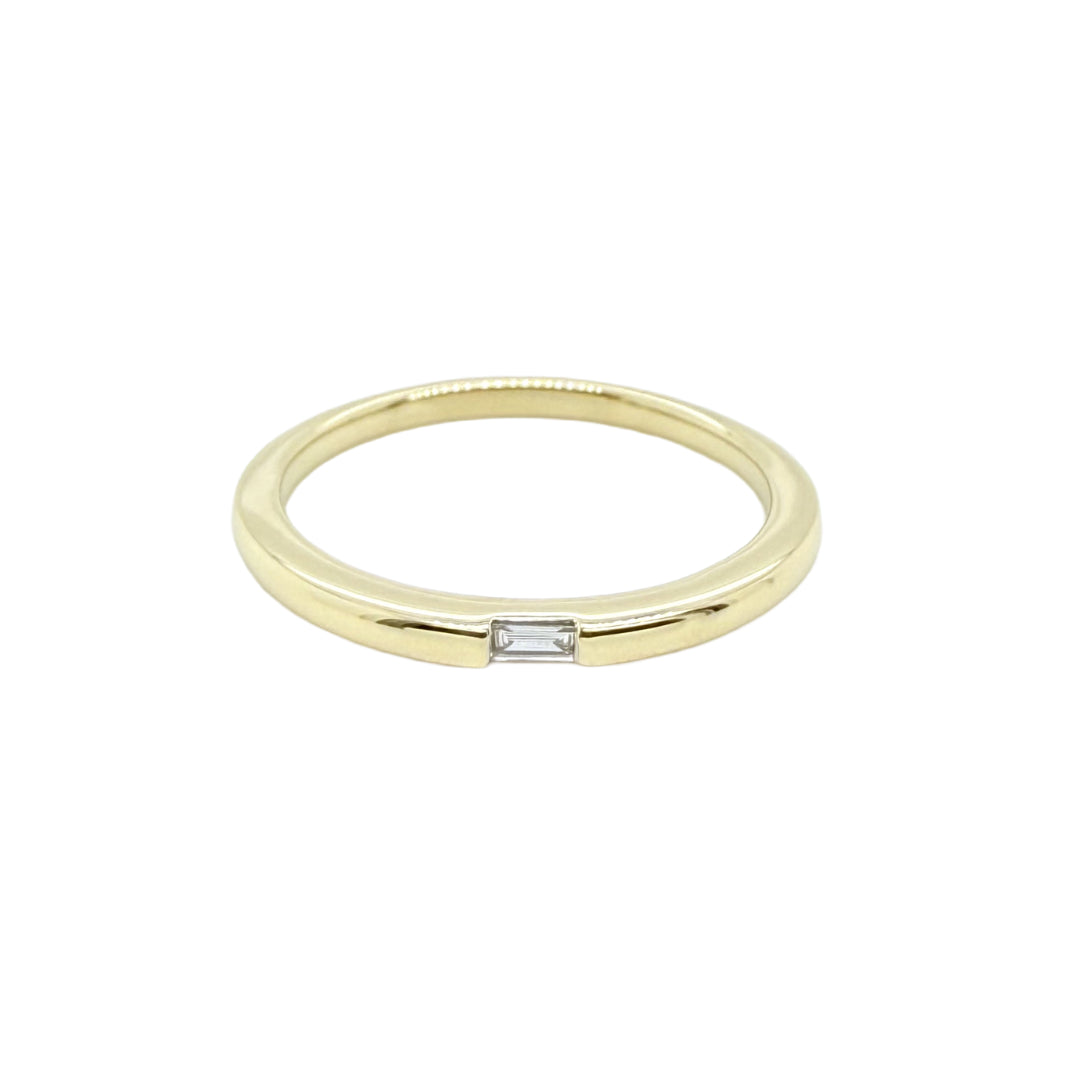 9k Yellow Gold & Diamond Band | N