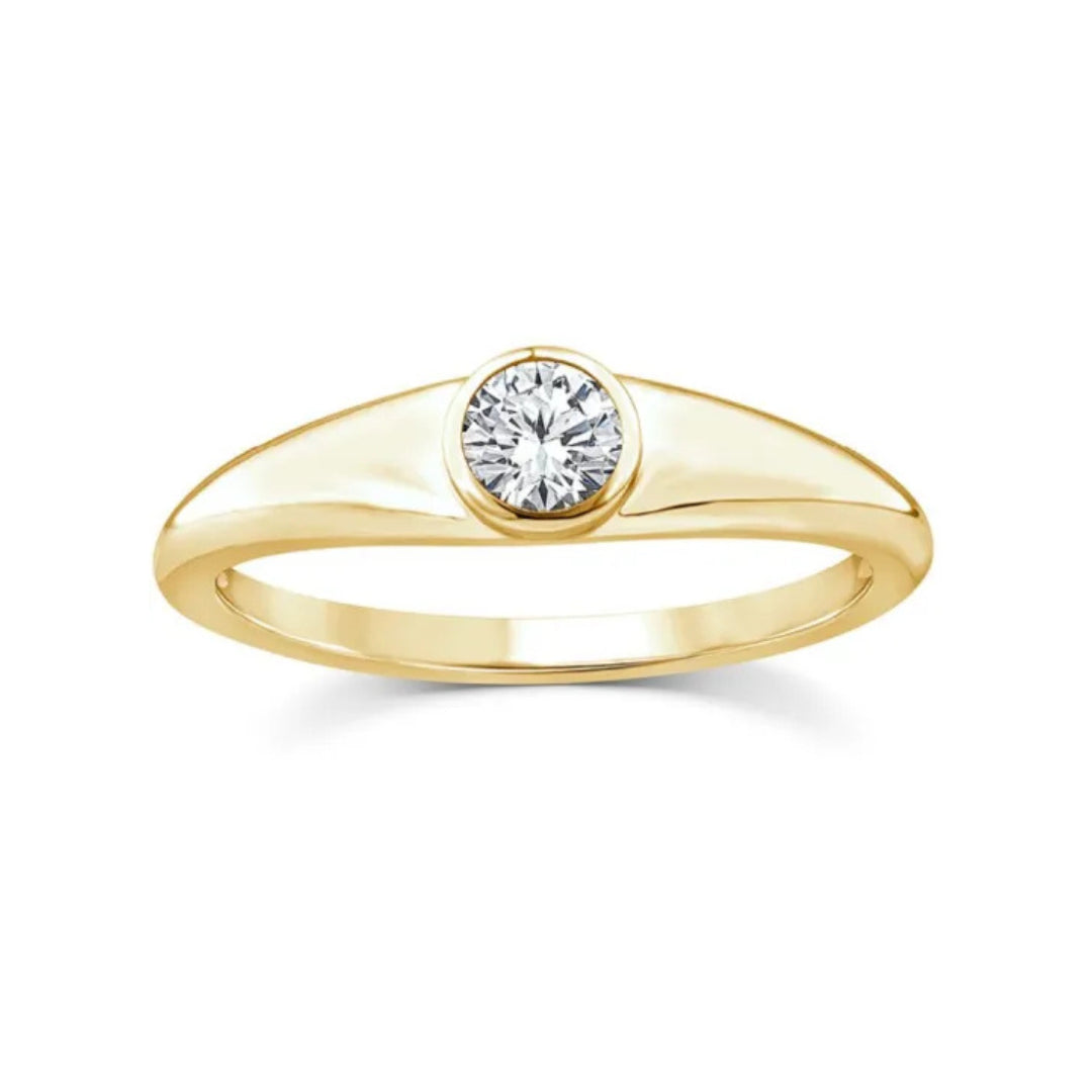9ct Yellow Gold Lab Grown 0.25ct Diamond Solitaire