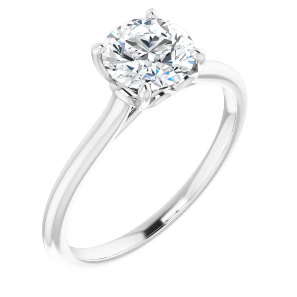 Amavi 14ct White Gold 1.00ct Round Brilliant Moissanite Solitaire