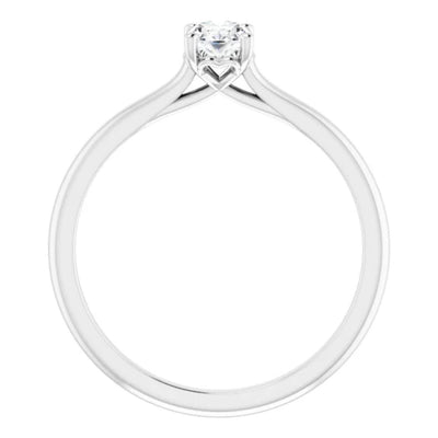 Amavi 14ct White Gold 0.50ct Oval Moissanite Solitaire