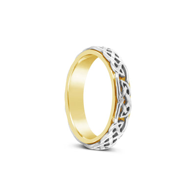 9ct Yellow Gold & Palladium Celtic Class "Infinity" Ring