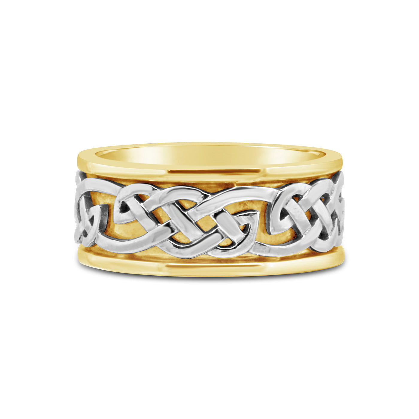 9ct Yellow Gold & Palladium Celtic Class Ring "Strength"