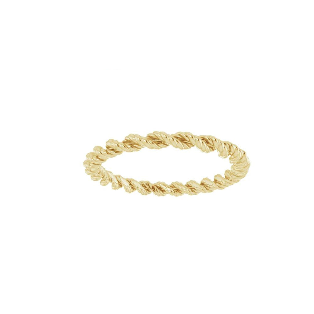 14K Yellow Gold Twisted Rope Band (7/ N.5)