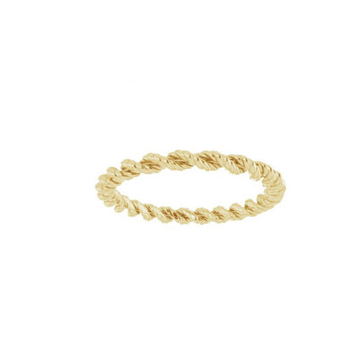 14K Yellow Gold Twisted Rope Band (7/ N.5)