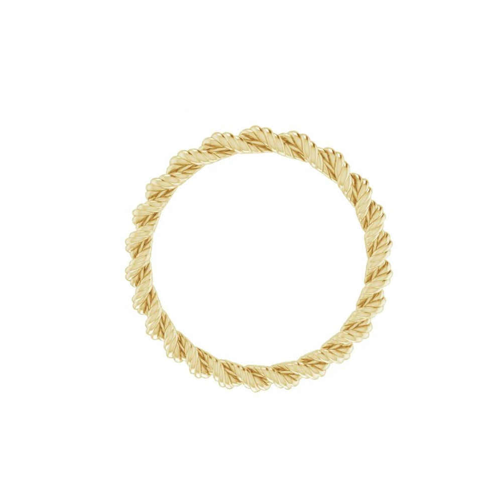 14K Yellow Gold Twisted Rope Band (7/ N.5)