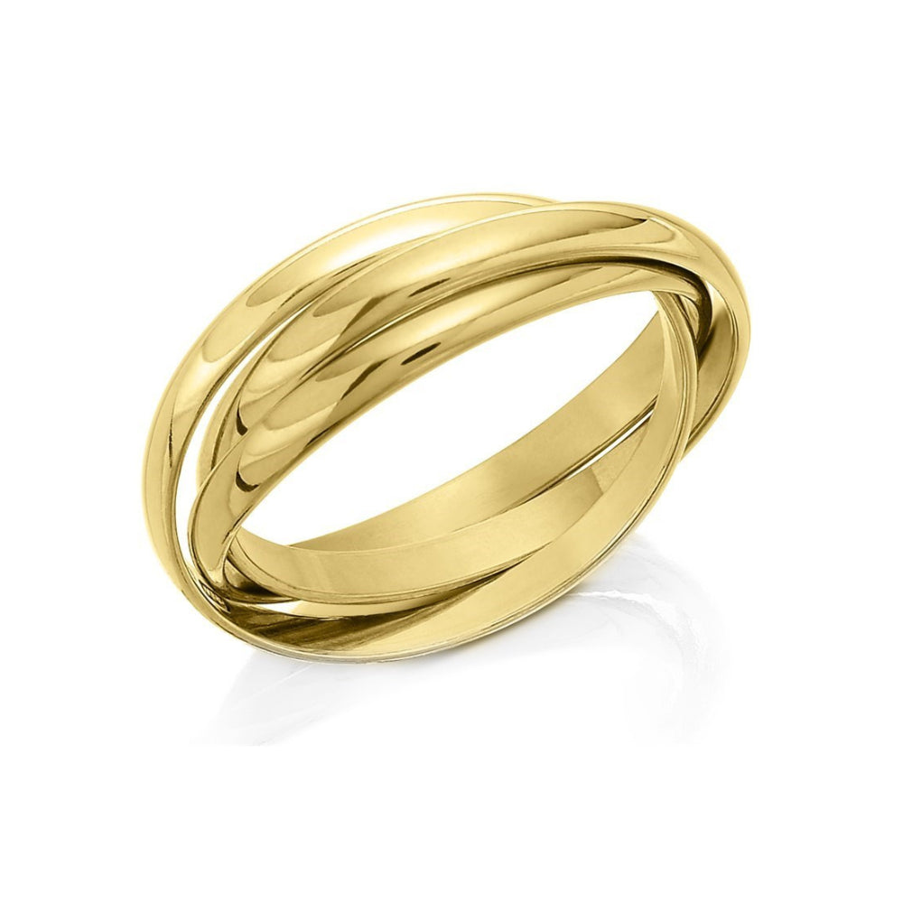 9k Yellow Gold Interlocking Bands