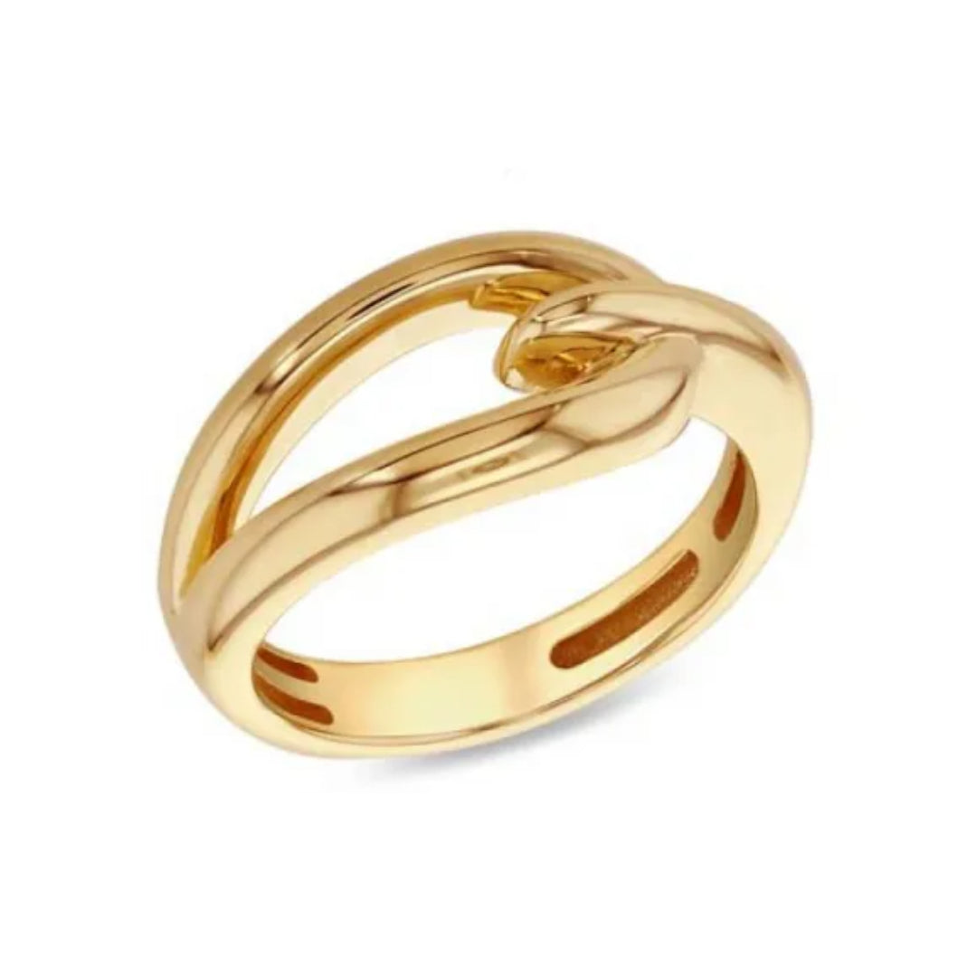 9k Yellow Gold Open Link Ring | Size N