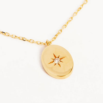 By Charlotte | Shine Your Light | 14k Soild Gold | Diamond | Necklace | 45cm