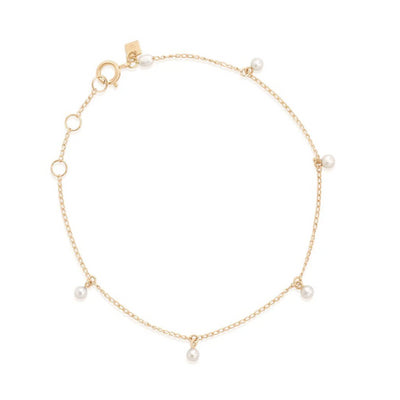 By Charlotte | Peace Lover | 14k Yellow Gold | Fresh Water Pearl | Bracelet