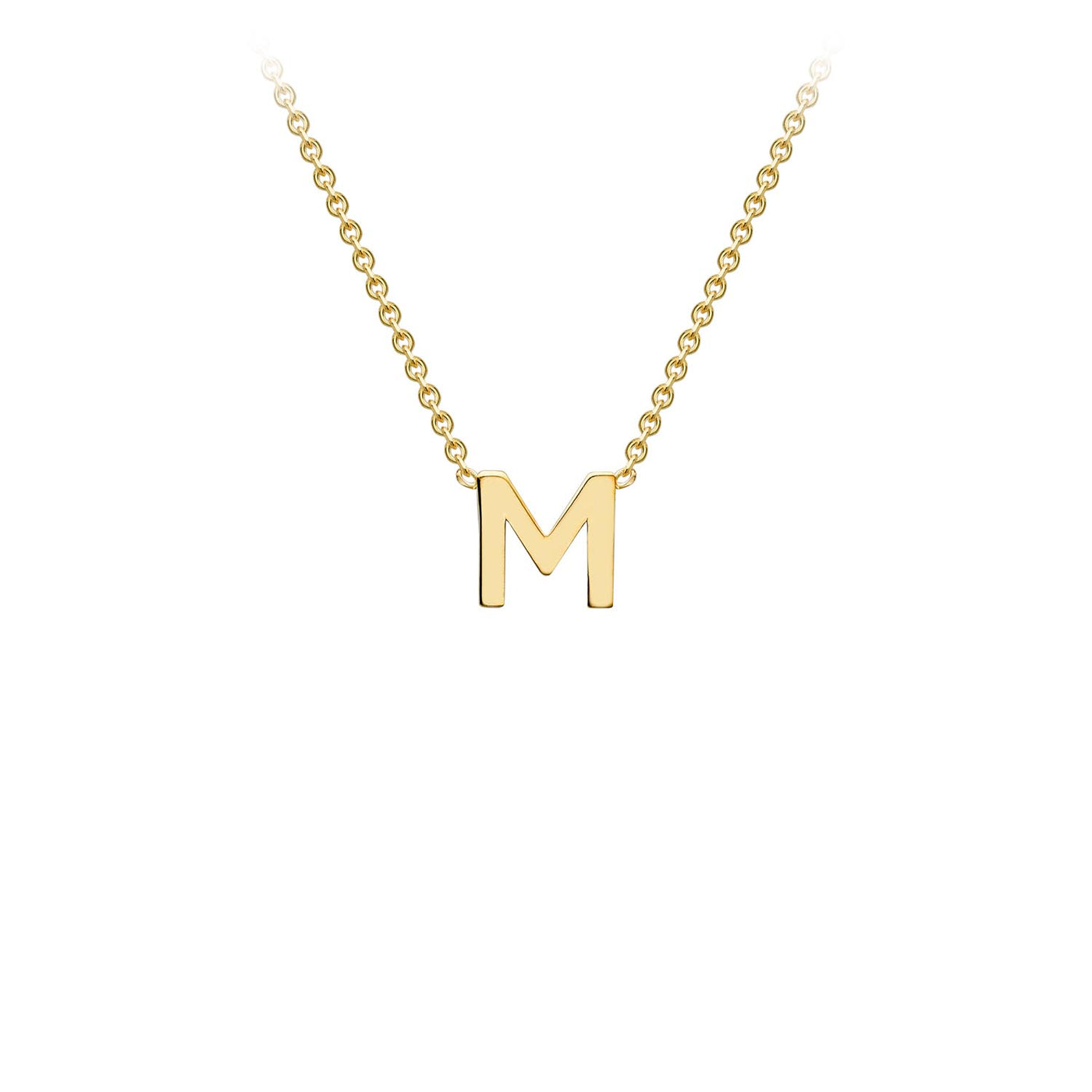 9k Yellow Gold Initial 'M' Necklace