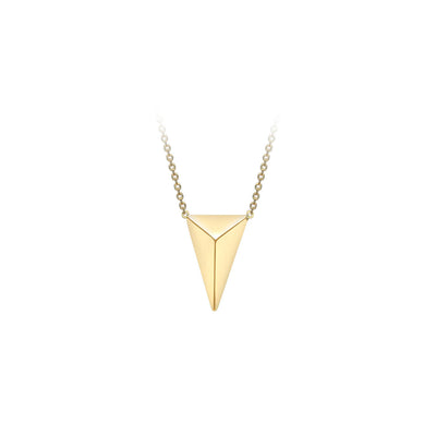 9k Yellow Gold Pyramid Necklace