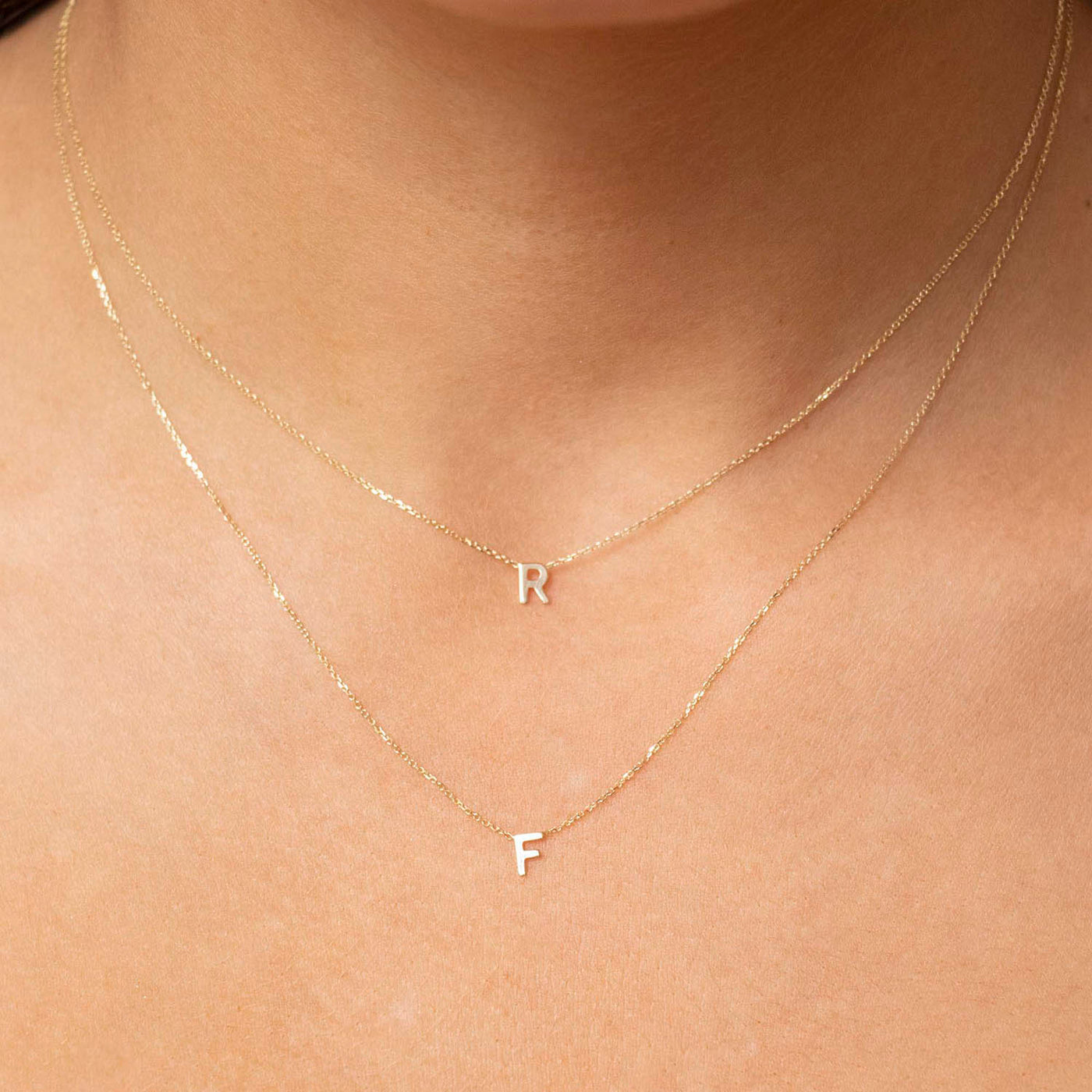 9k Yellow Gold Initial 'N' Necklace