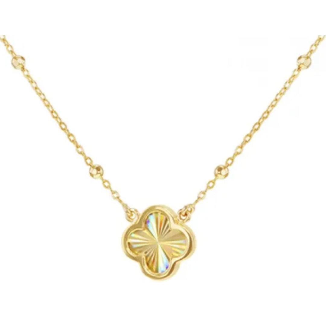 9k Yellow Gold Rainbow Petal Necklace
