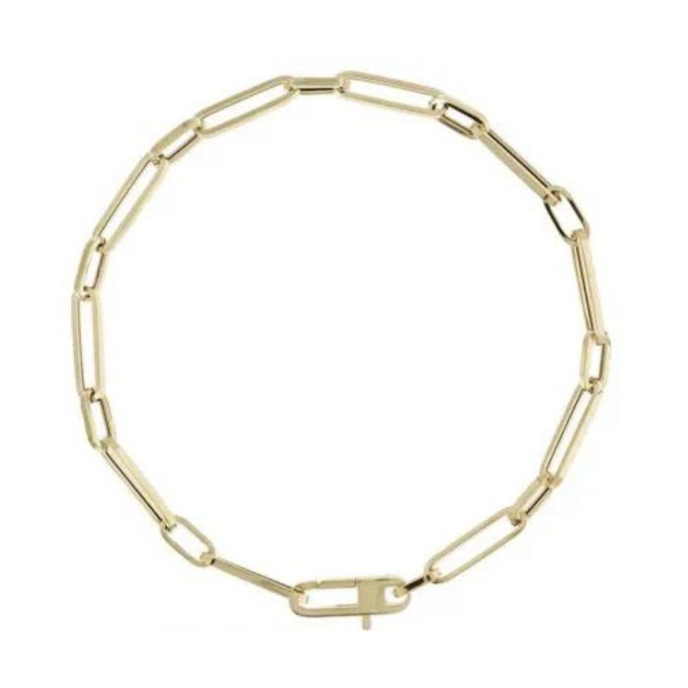 9k Yellow Gold Paper Link Bracelet