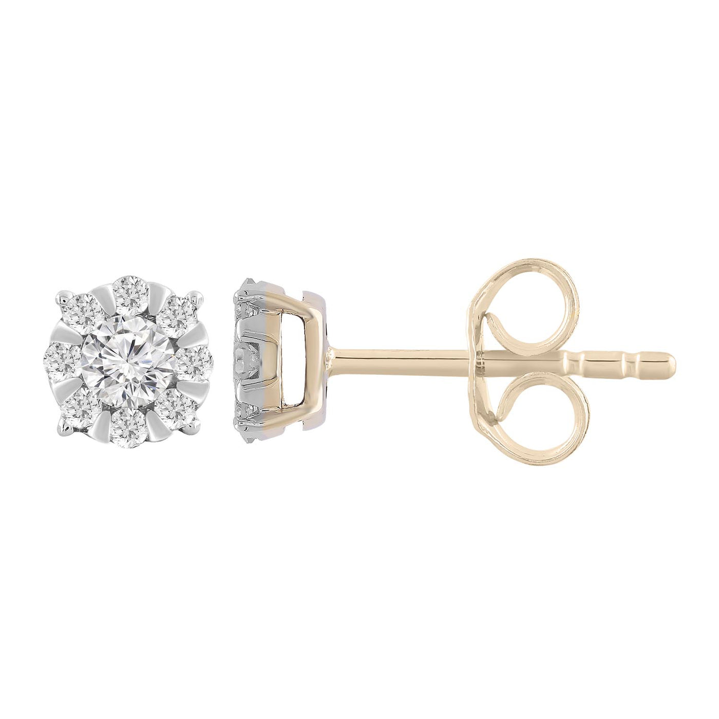 9k Diamond Stud Earrings