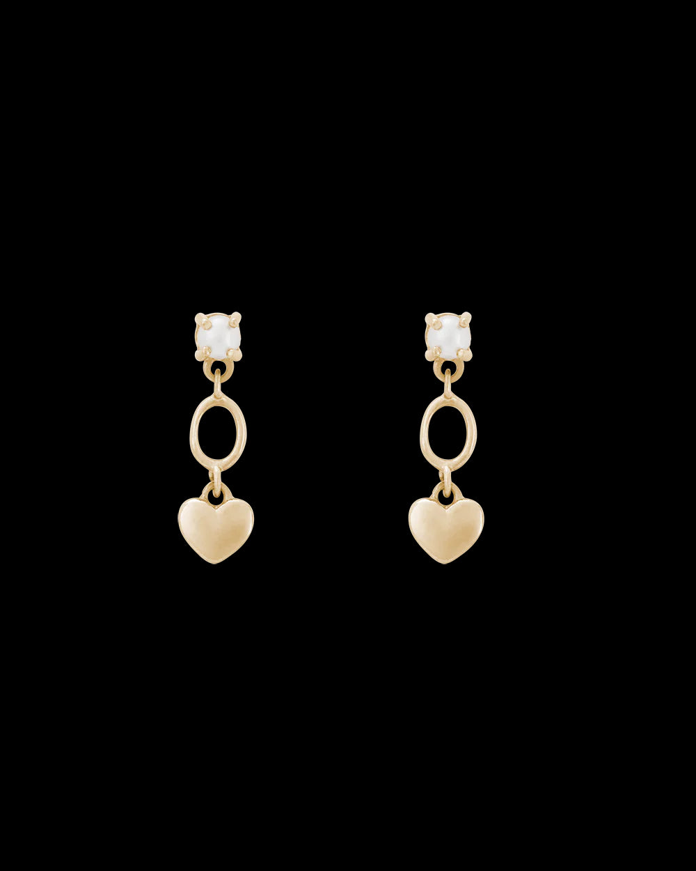 Kirstin Ash 9k L'Amour Heart Earrings