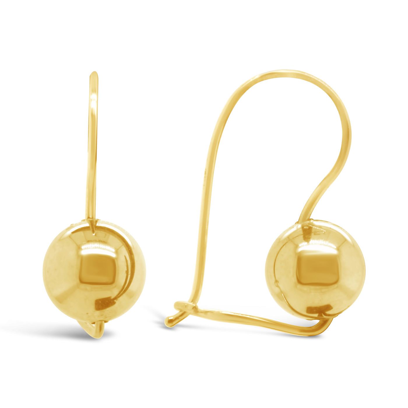 9ct Yellow Gold 8mm Euroball Earrings