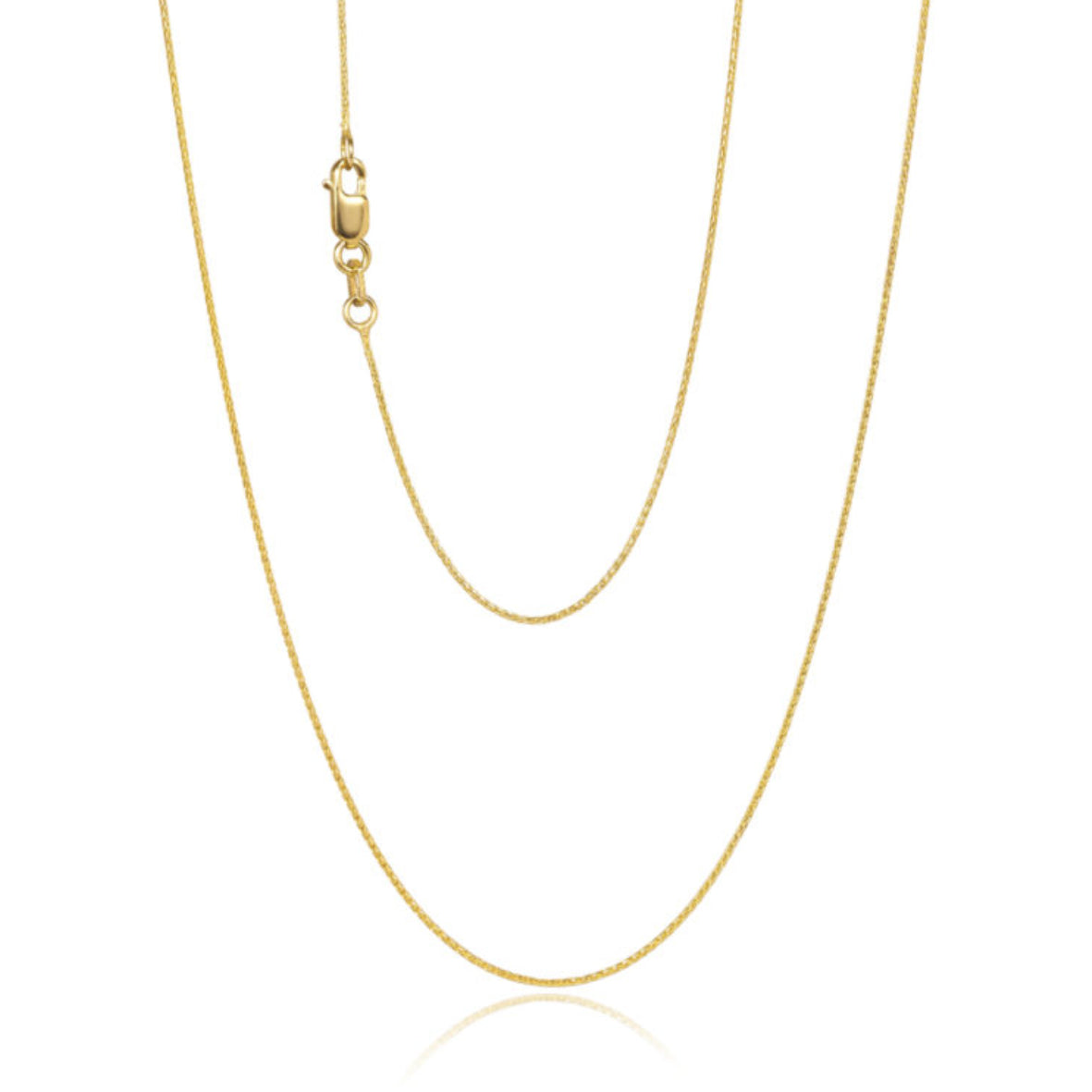 9ct Yellow Gold Triple Wheat Chain | 45cm