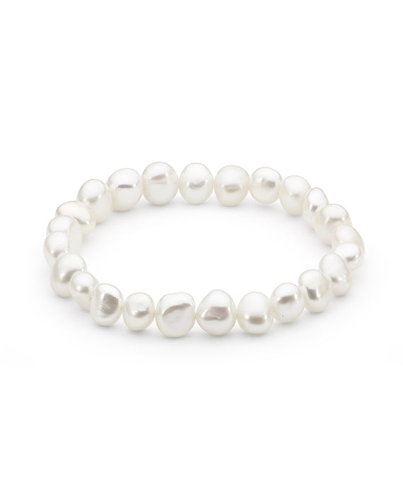 Allura Clair de Luna Keshi Pearl Stretch Bracelet