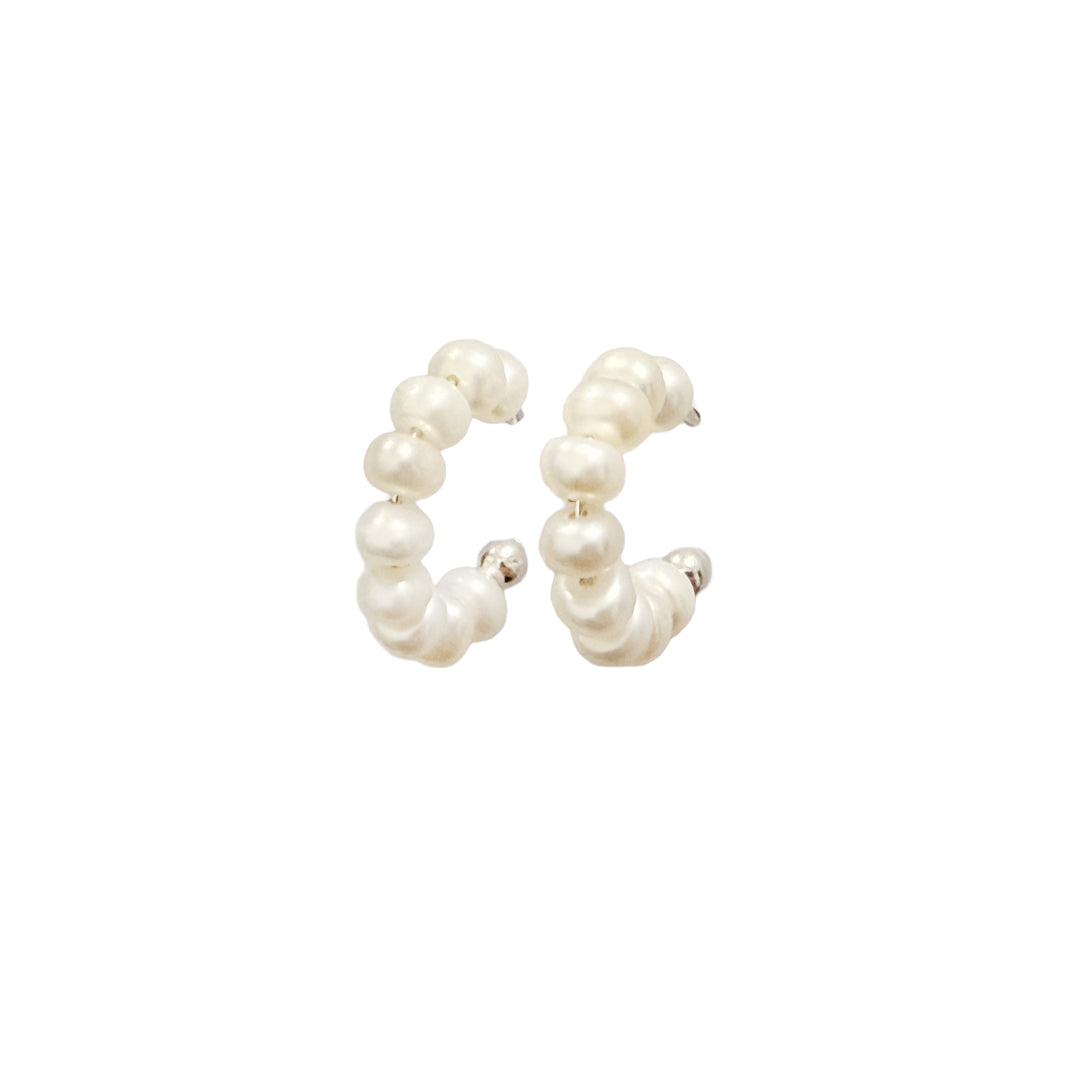 Pearl Hoop Earrings