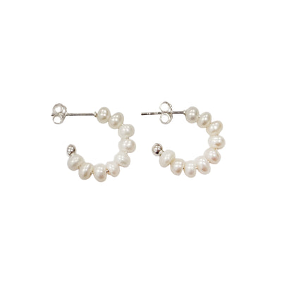Pearl Hoop Earrings