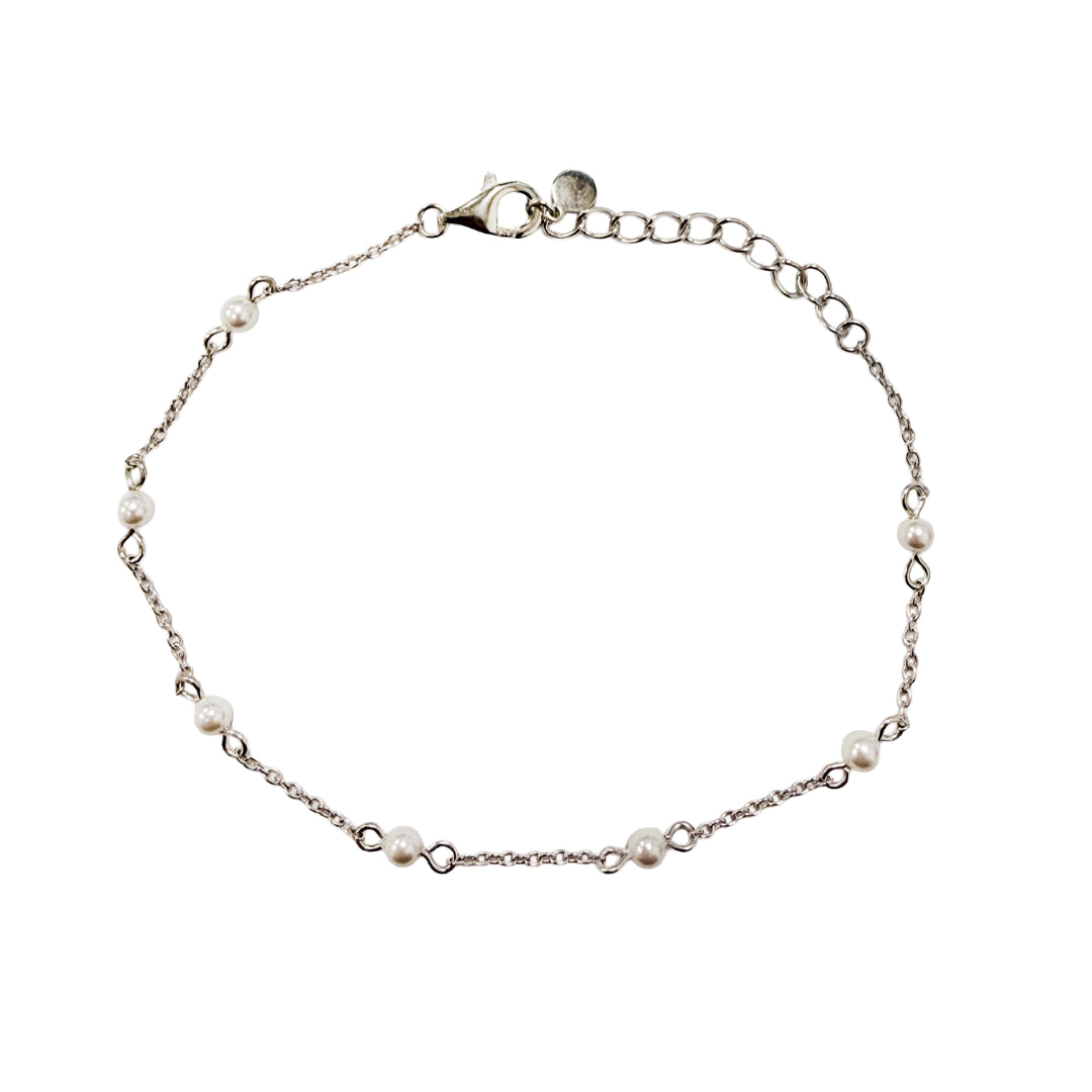 Allura Fixed Pearl Sterling Silver Bracelet