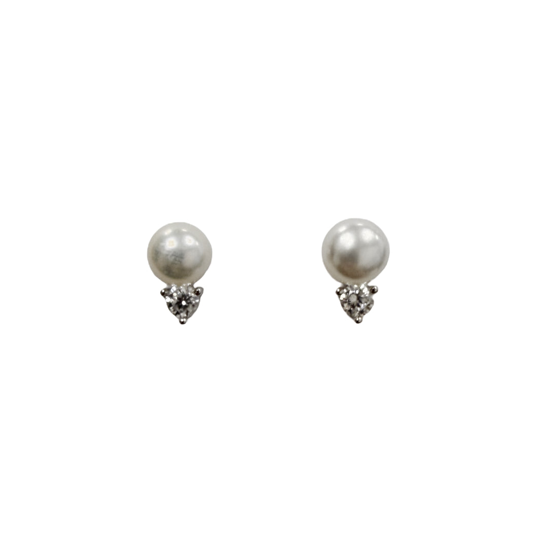Allura Pearl CZ Drop Studs