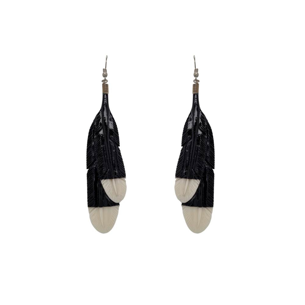 Wild at Heart Huia Double Feather Earrings