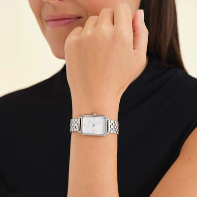 Rosefield Octagon Silver Watch