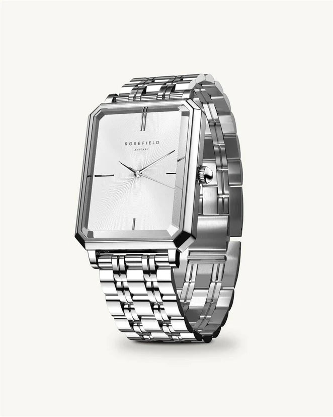 Rosefield Octagon Silver Watch