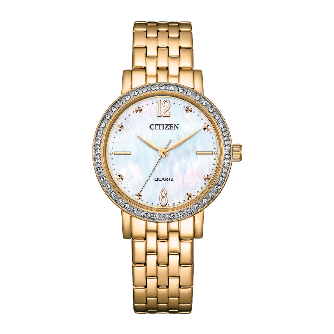 Citizen Quartz Mother Of Pearl Dial Stainless Steel Ladies Watch (31mm)