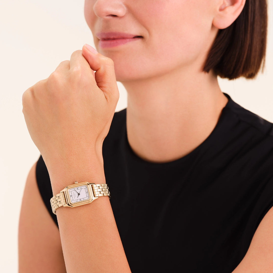 Rosefield Ivy White Gold Watch