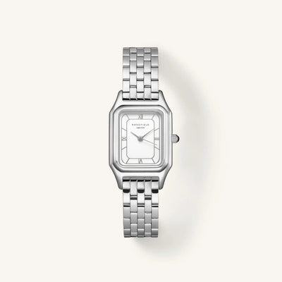 Rosefield Ivy White Silver Watch