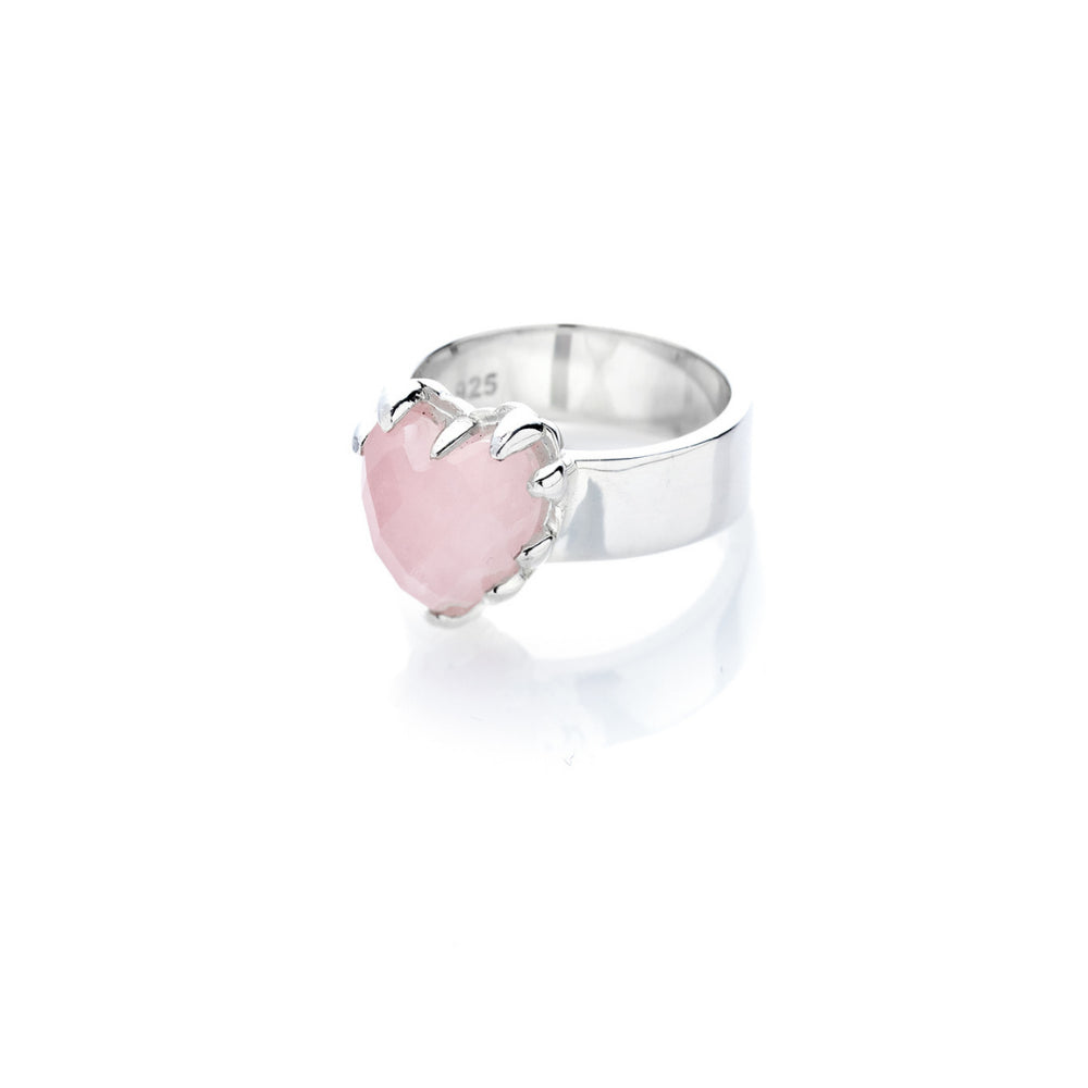 Stolen Girlfriends Club Rose Quartz Love Claw Ring (S)