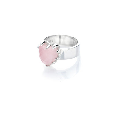 Stolen Girlfriends Club Rose Quartz Love Claw Ring (S)
