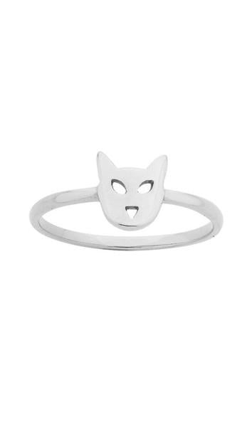 Karen Walker Silver Cat Ring