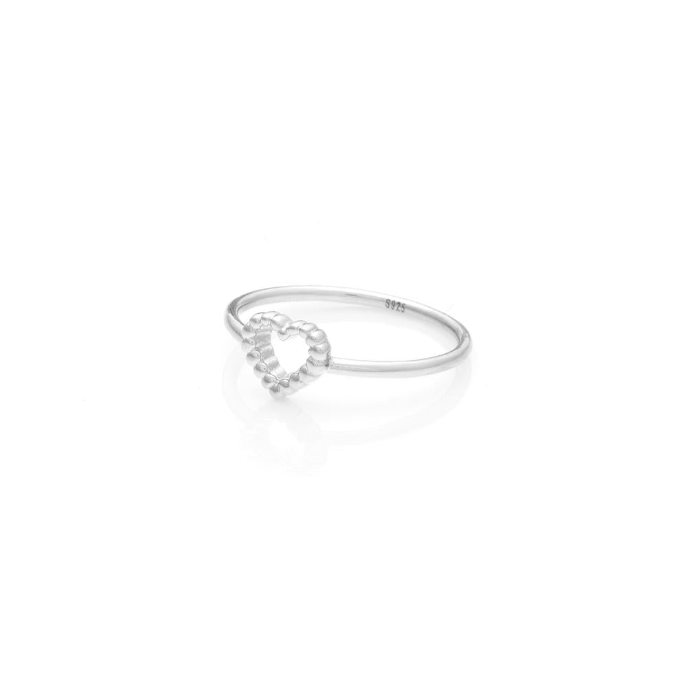 Silk&Steel Cutout Heart Ring