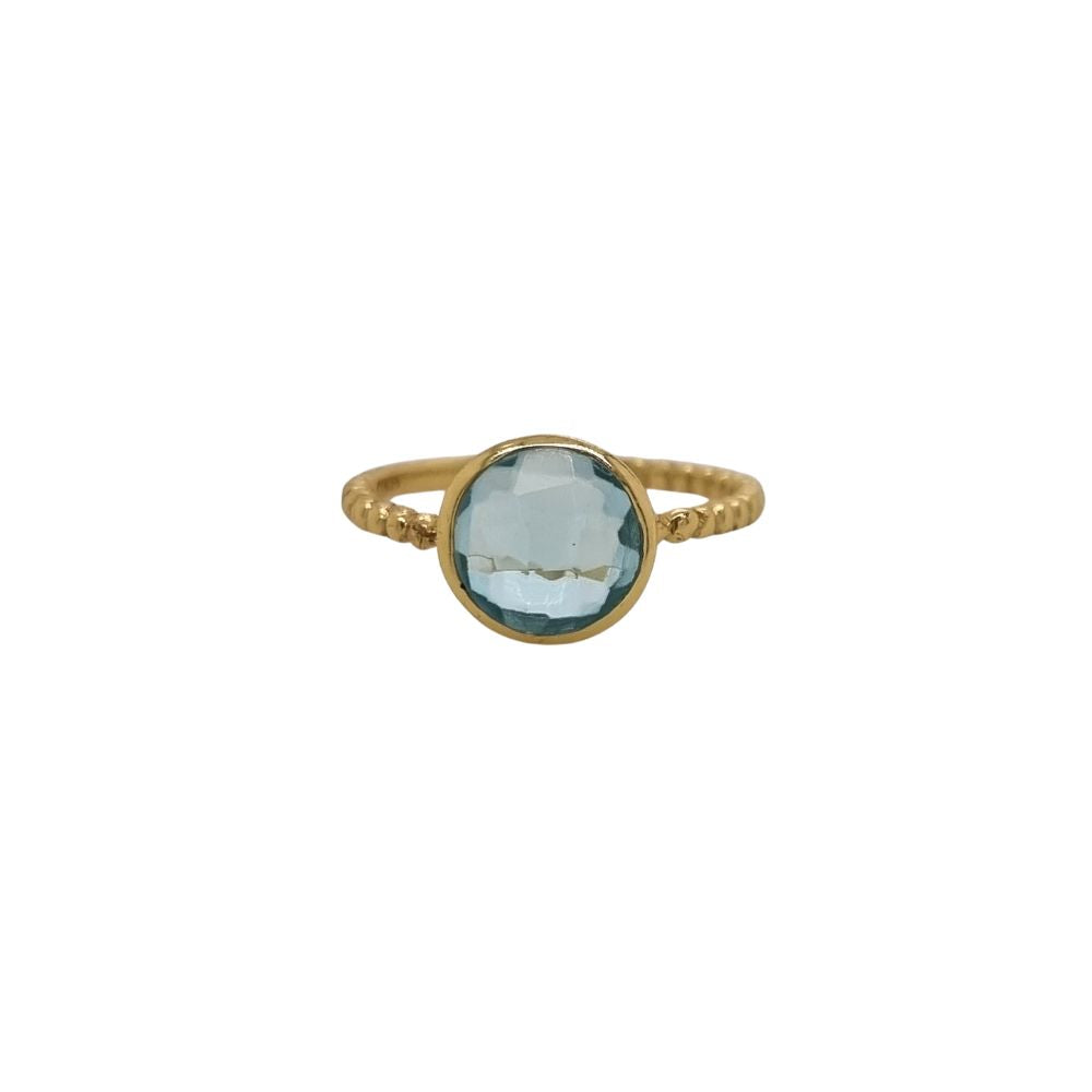 Luna 'Thyone' Blue Topaz Gold Ring