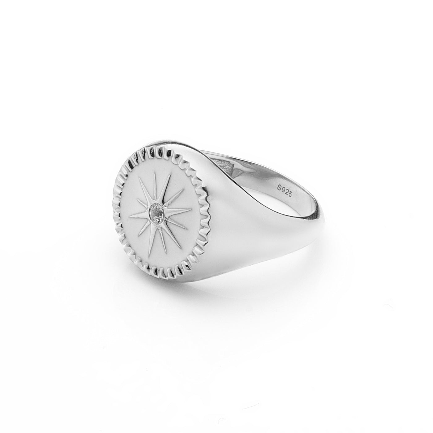 Silk & Steel Silk&Steel Guiding Star Signet Ring | Precious Metals
