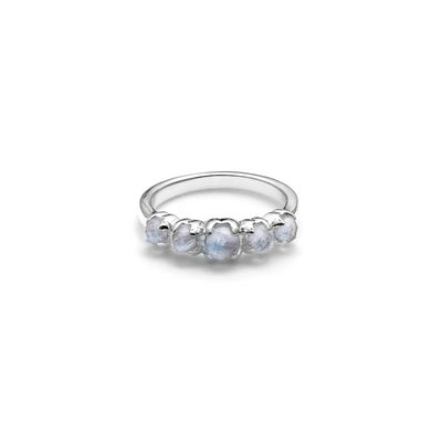 SGC Halo Cluster Moonstone Ring