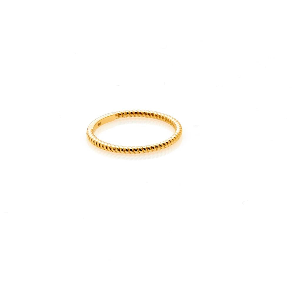 Silk & Steel Mini Rope Ring | Gold